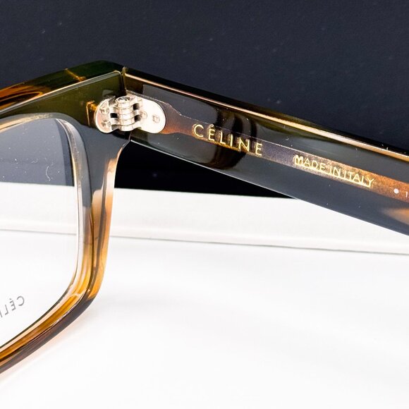 NEW CELINE CL50011F 055 EYEGLASSES WOMEN BROWN RECTANGULAR EYEWEAR CELINE - Picture 9 of 10